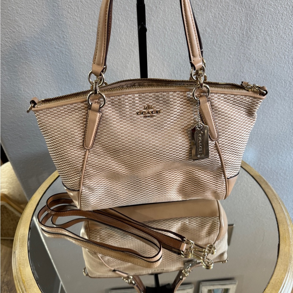 Coach 2017 Mini Kelsey Legacy Collection Jacquar EUC